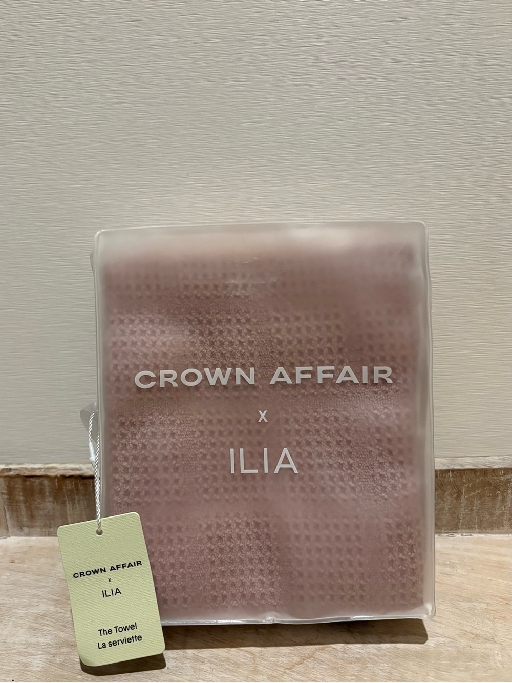 Crown Affair X ILIA Pink Hair Towel